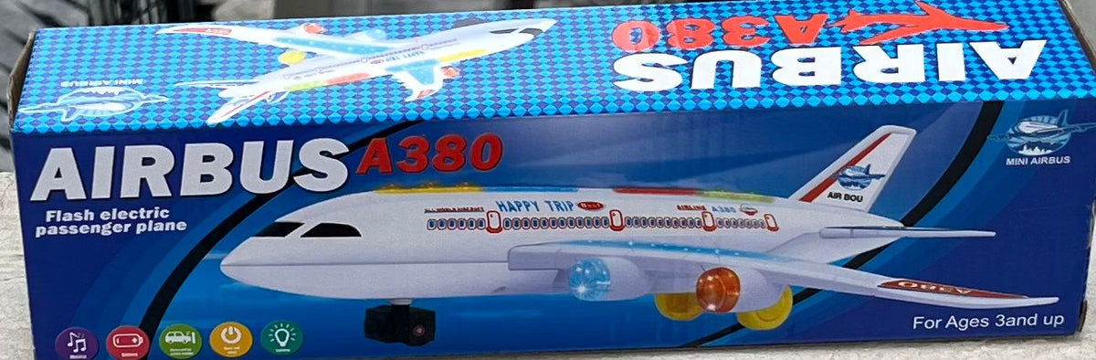 Battery Operated Super Airbus A380 Aeroplane Toy for Kids