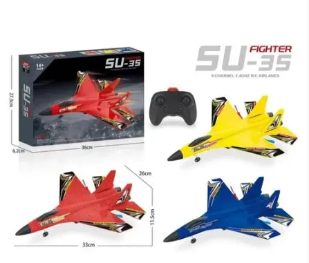Su-35 RC Plane with Lights, Foam Fighter Jet for Adults Outdoor